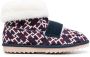 Tommy Hilfiger monogram fleece-trim slippers Red - Thumbnail 1