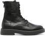 Tommy Hilfiger monogram-plaque leather ankle boots Black - Thumbnail 1