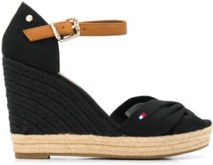 Tommy Hilfiger open-toe wedge sandals Black