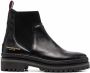Tommy Hilfiger Outdoor Knit flat leather ankle boots Black - Thumbnail 1