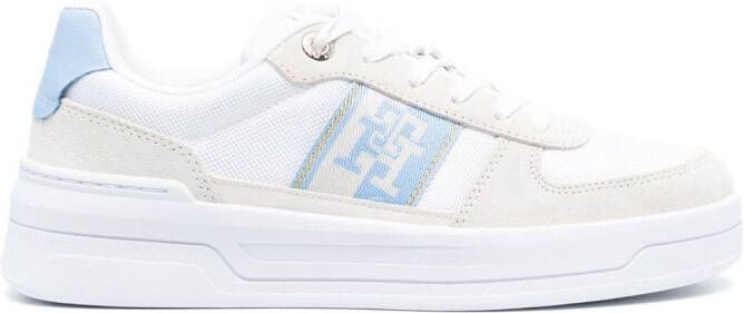 Tommy Hilfiger panelled leather sneakers Blue