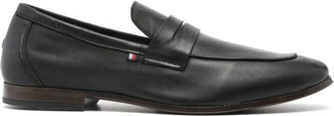 Tommy Hilfiger penny-slot leather loafers Black
