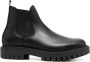 Tommy Hilfiger round-toe slip-on leather boots Black - Thumbnail 1