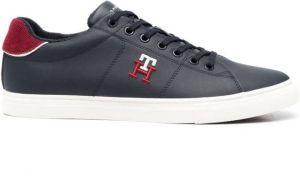 Tommy Hilfiger side embroidered-logo low-top sneakers Blue