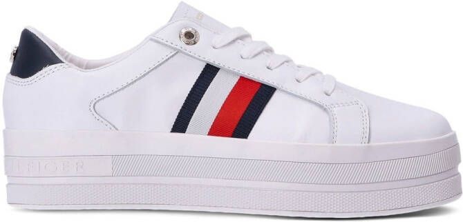 Tommy Hilfiger Signature platform leather sneakers White