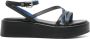 Tommy Hilfiger strappy leather platform sandals Black - Thumbnail 1