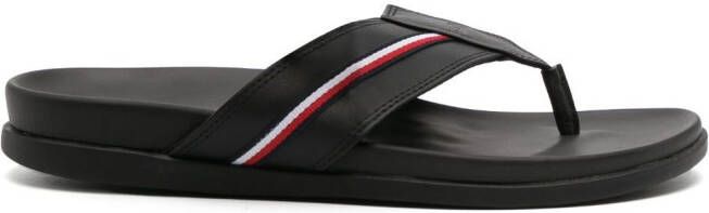 Tommy Hilfiger stripe-detail sandals Black