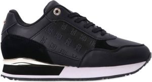 Tommy Hilfiger TH monogram-embossed leather sneakers Black