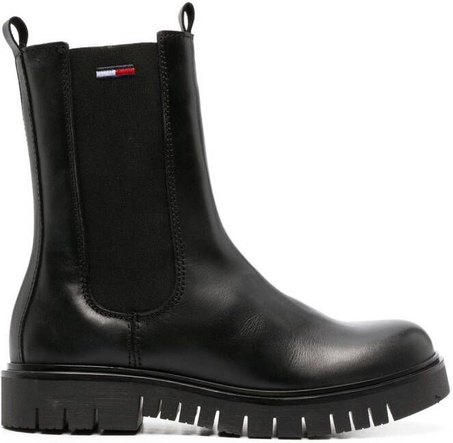 Tommy Jeans 30mm chunky Chelsea boots Black