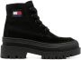 Tommy Jeans 40mm logo-patch lace-up boots Black - Thumbnail 1