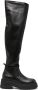 Tommy Jeans 60mm round-toe leather boots Black - Thumbnail 1