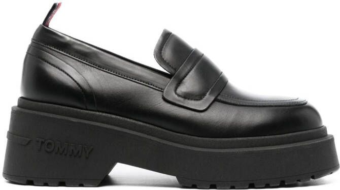 Tommy Jeans Ava leather loafers Black