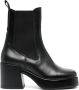 Tommy Jeans Chelsea 80mm leather chunky boots Black - Thumbnail 1
