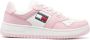 Tommy Jeans embossed-logo leather sneakers Pink - Thumbnail 1