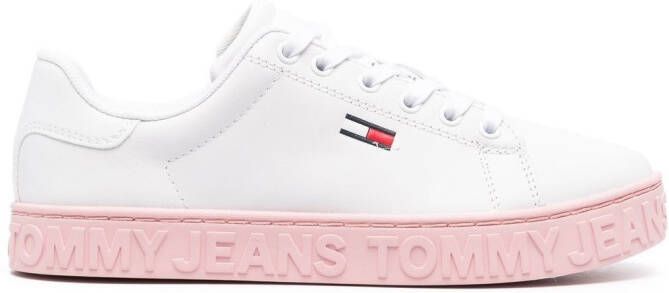 Tommy Jeans embossed-logo sole sneakers White