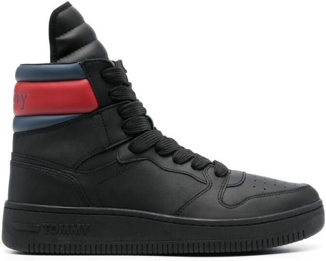 Tommy Jeans high-top lace-up sneakers Black
