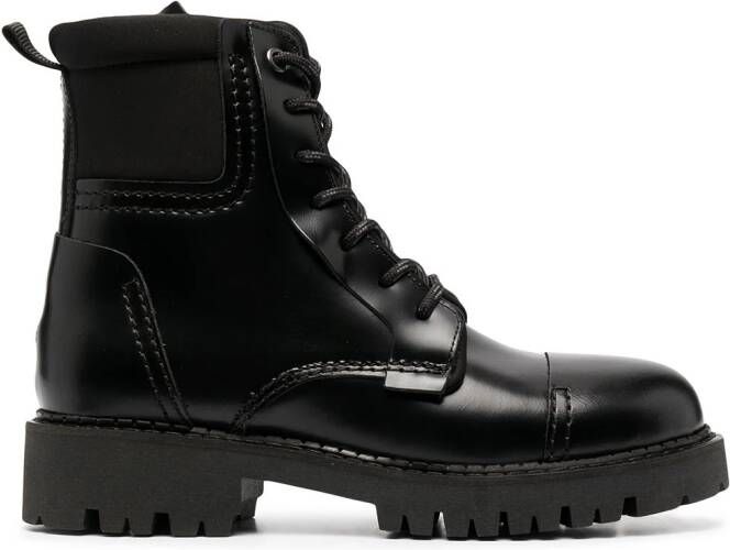 Tommy Jeans lace-up ankle boots Black