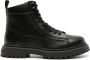 Tommy Jeans lace-up ankle leather boots Black - Thumbnail 1