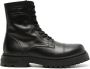Tommy Jeans logo-debossed ankle leather boots Black - Thumbnail 1
