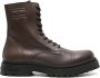 Tommy Jeans logo-debossed leather boots Brown - Thumbnail 1
