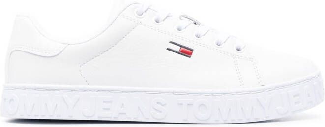 Tommy Jeans logo-embroidered low-top sneakers White