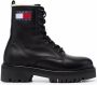Tommy Jeans logo flag lace-up boots Black - Thumbnail 1