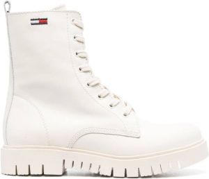 Tommy Jeans logo patch ankle boots Neutrals