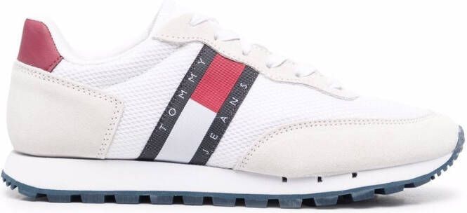 Tommy Jeans logo-patch lace-up sneakers White