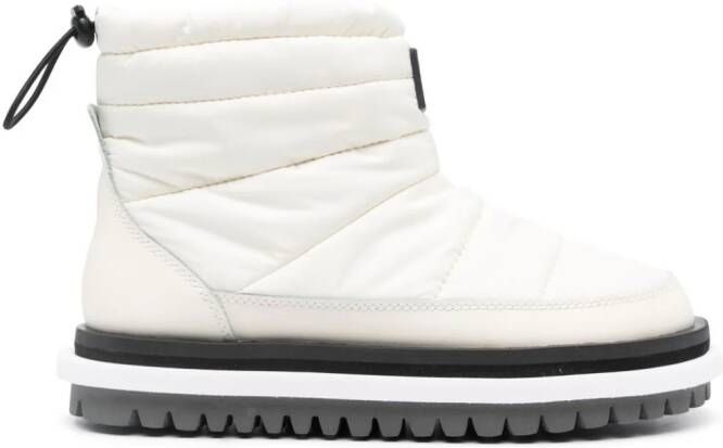 Tommy Jeans logo-patch padded ankle boots White