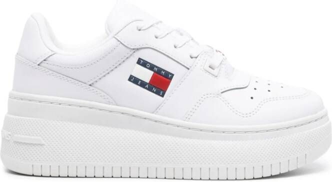Tommy Jeans Retro Basket leather sneakers White