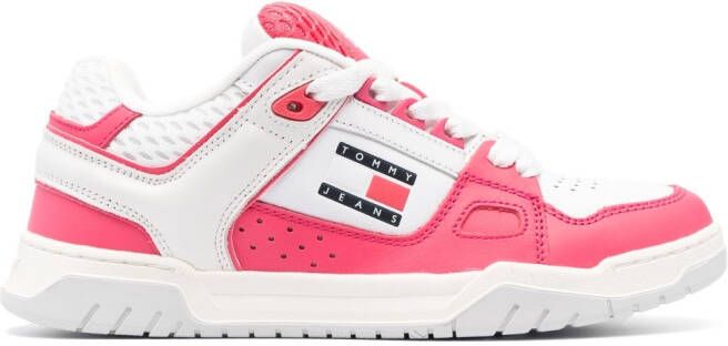 Tommy Jeans two-tone panelled sneakers Pink