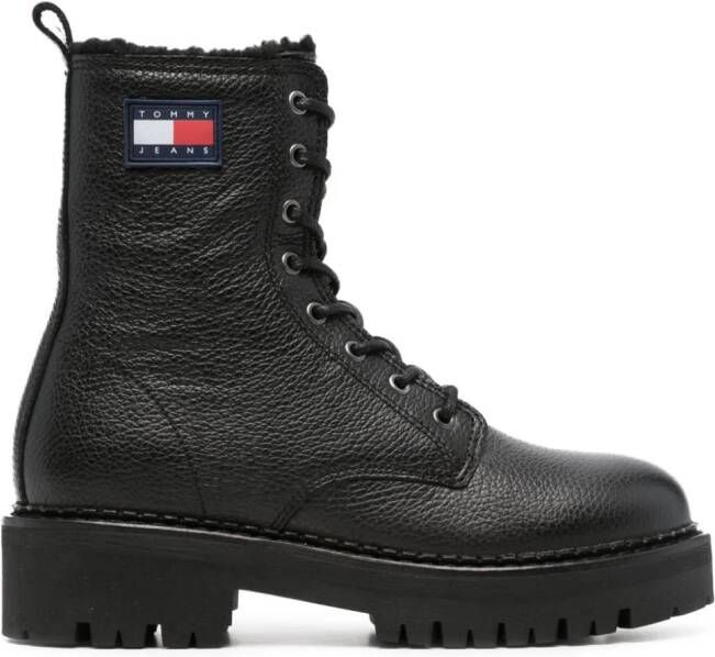 Tommy Jeans Urban leather boots Black