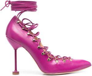 Tori Solea Dita lace-up leather pumps Purple