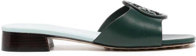 Tory Burch 28mm logo-plaque open-toe sandals Green