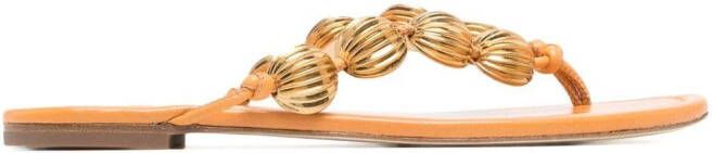 Tory Burch bead-detail open-toe sandals Orange