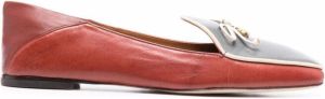Tory Burch charm-detail leather loafers Red