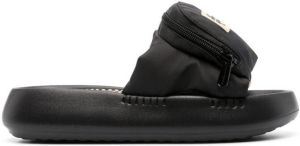 Tory Burch Chunky appliqué logo slides Black