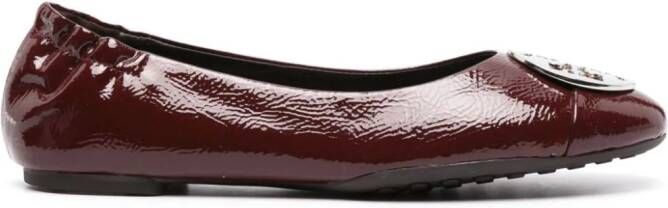 Tory Burch Claire leather ballerina shoes Red