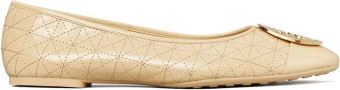 Tory Burch Claire quilted ballerina shoes Neutrals