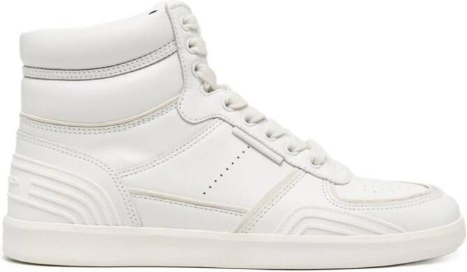 Tory Burch Clover high-top leather sneakers White