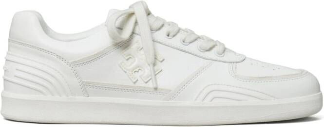 Tory Burch Clover logo-patch sneakers White