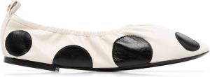 Tory Burch dot-print ballerina shoes White