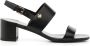 Tory Burch Double T 50mm leather sandals Black - Thumbnail 1