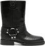 Tory Burch Double T leather ankle boots Black - Thumbnail 1