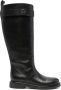 Tory Burch Double T leather knee boots Black - Thumbnail 1