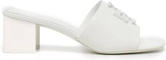 Tory Burch Eleanor 55mm leather mules White