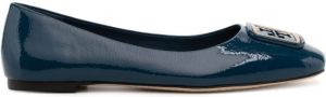 Tory Burch Georgia buckle-detail 20mm ballerina shoes Blue