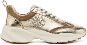 Tory Burch Good Luck lace-up trainers Brown