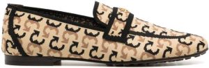 Tory Burch graphic-print ballet loafers Brown