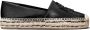 Tory Burch Ines logo-patch leather espadrilles Black - Thumbnail 1